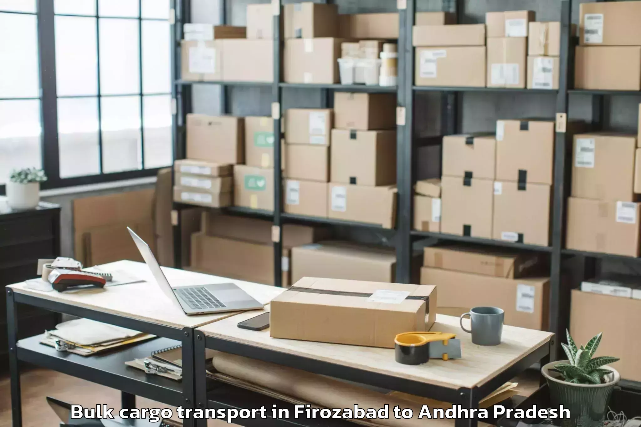 Professional Firozabad to Pedda Nakkalapalem Bulk Cargo Transport